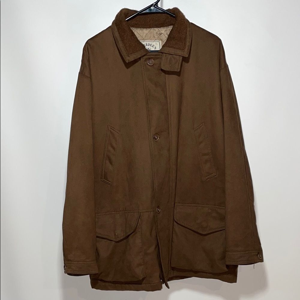 Classic Brown Pea Coat with Timeless Design